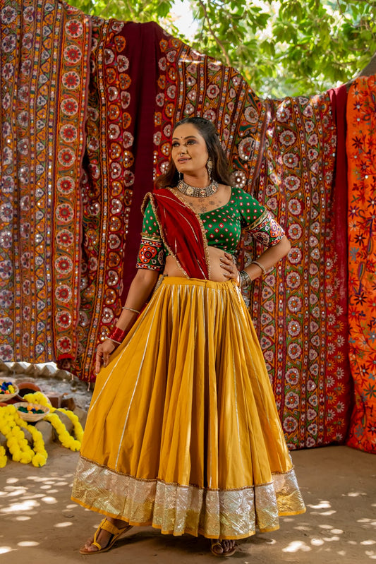 Mustard Cotton Skirt - Anjanase