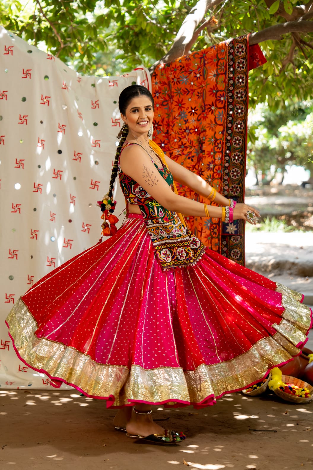 Komal Bandhani Skirt