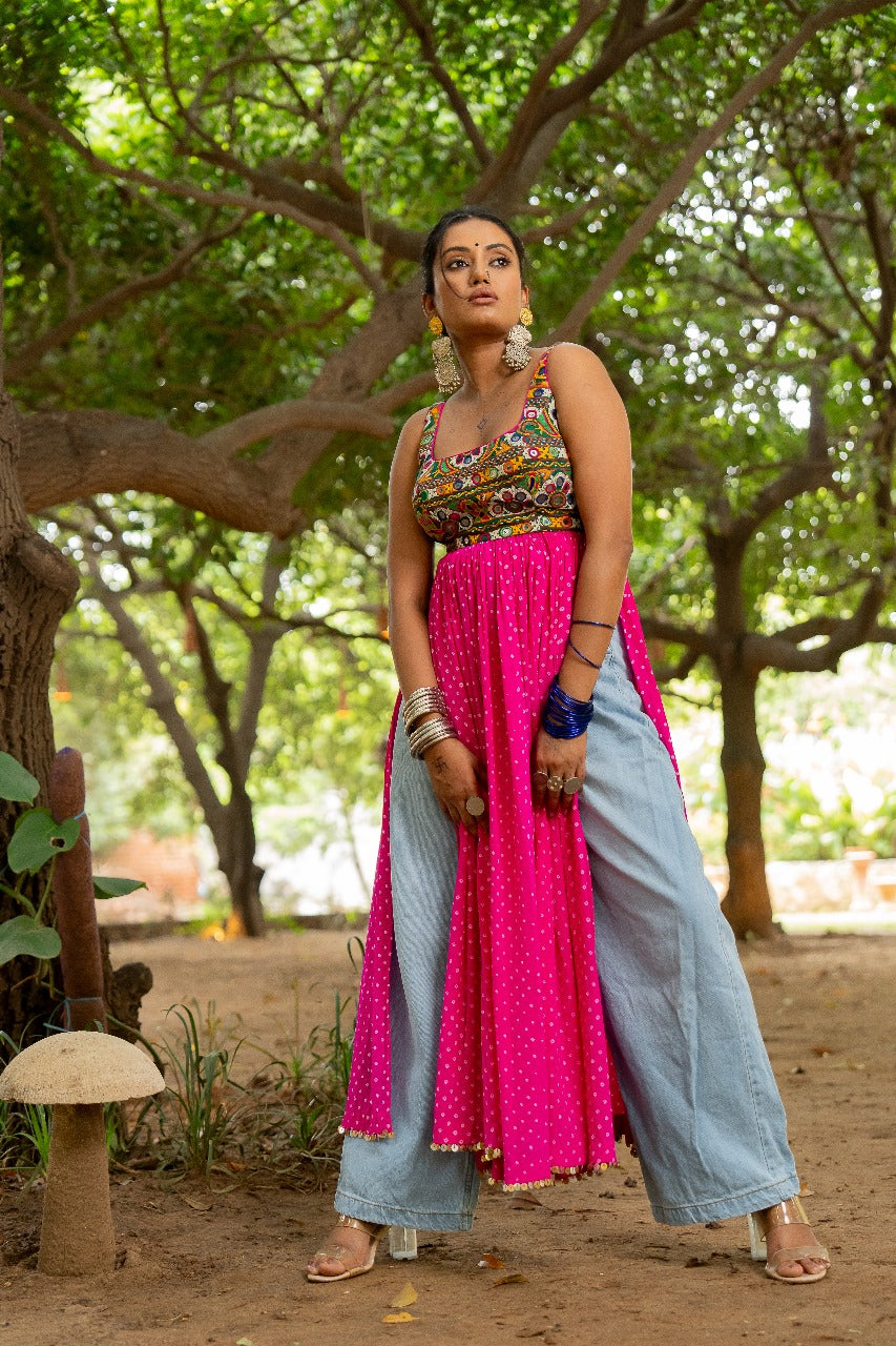 Pink Boho Kurta
