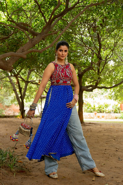 Blue Boho Kurta