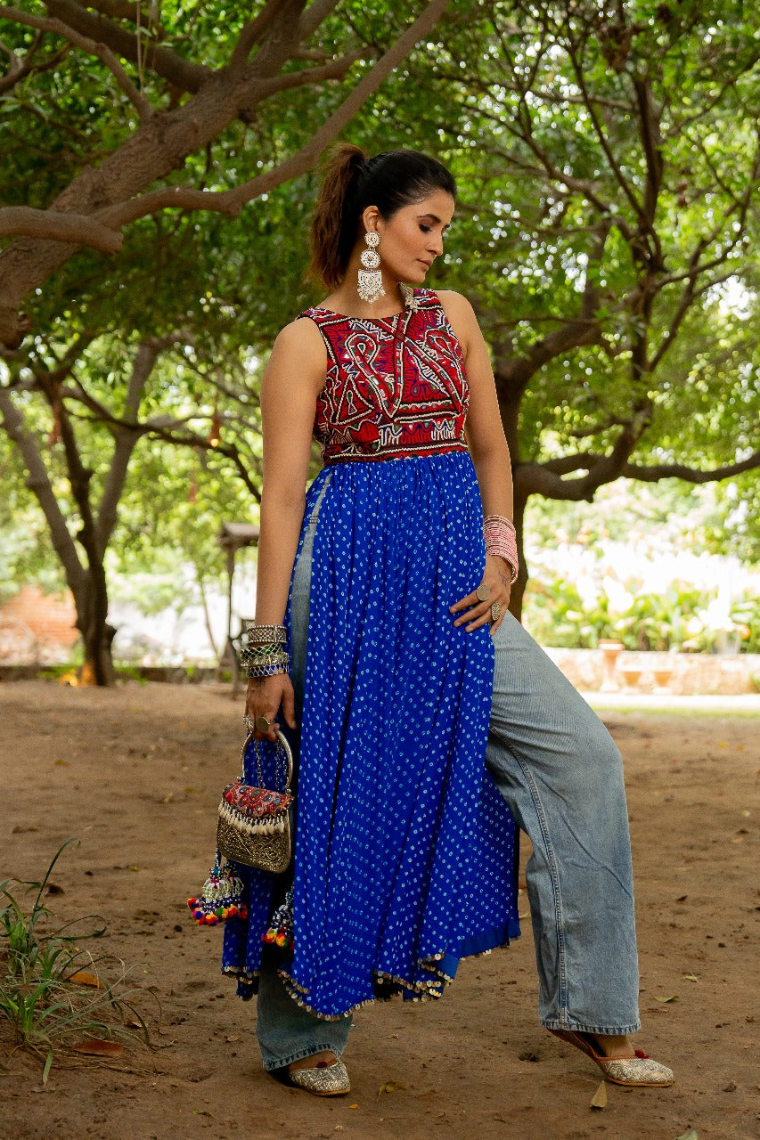 Blue Boho Kurta