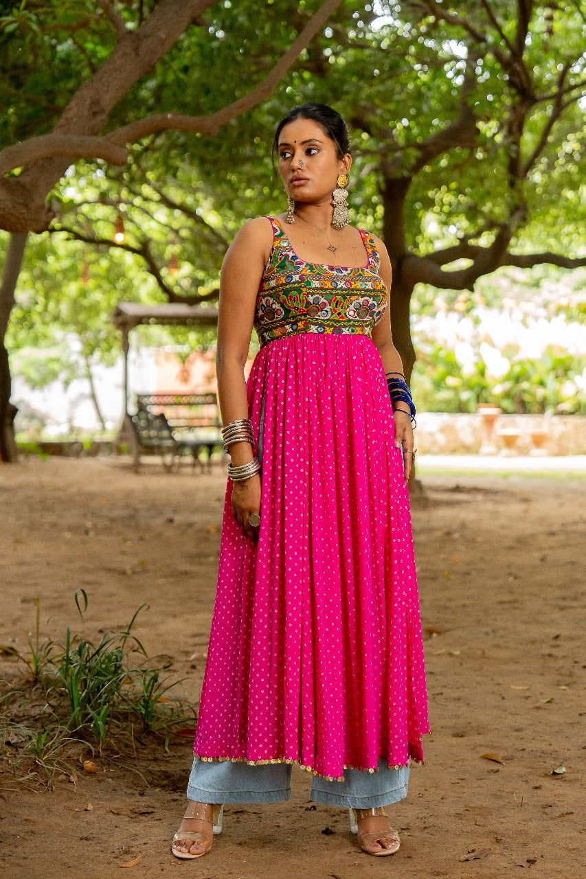 Pink Boho Kurta