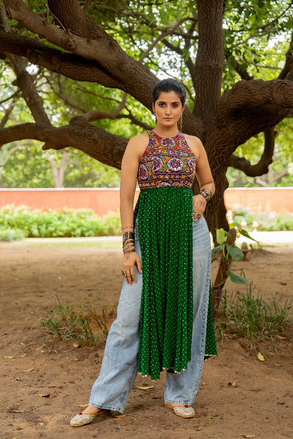 Green Boho Kurta