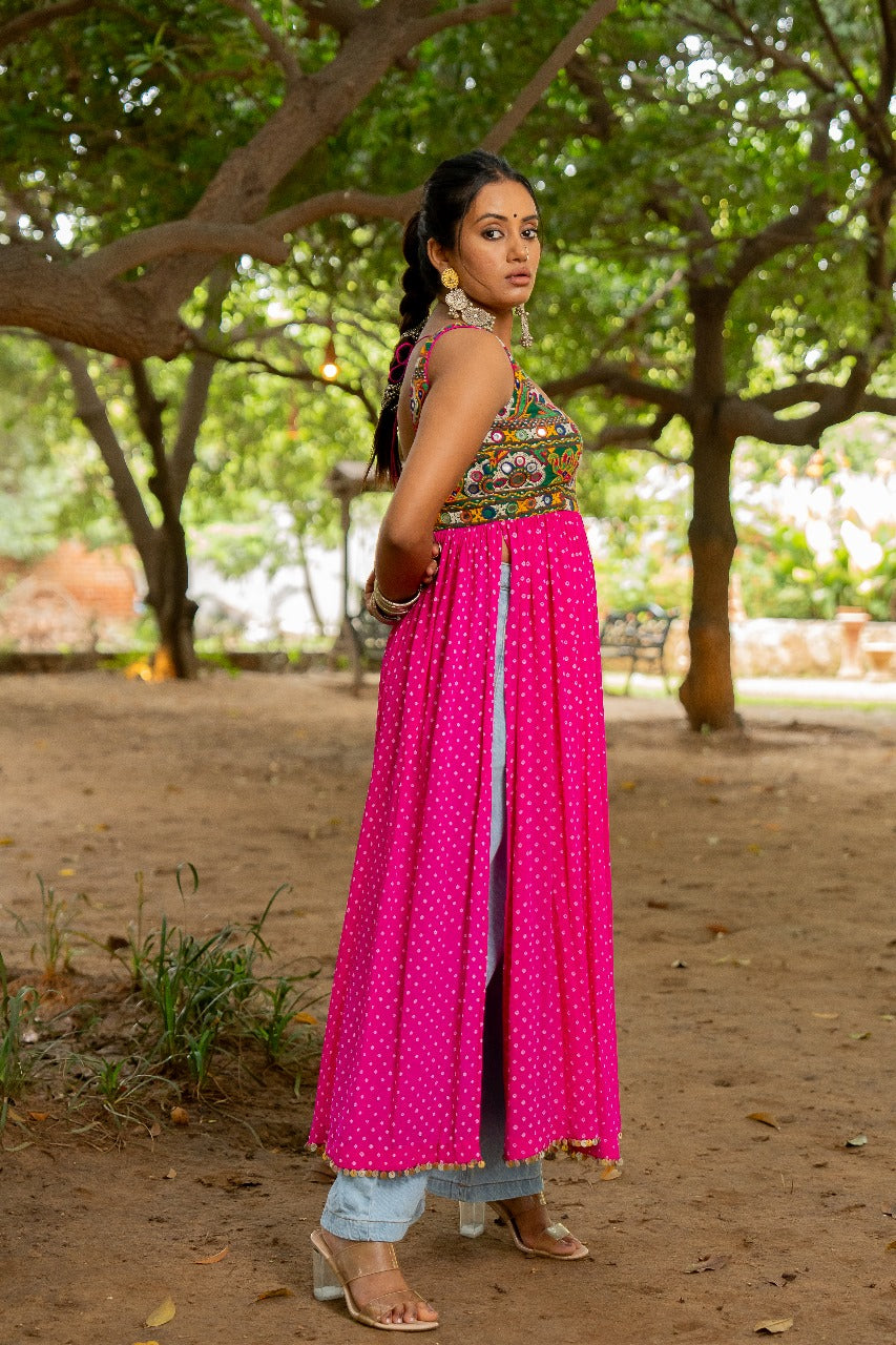 Pink Boho Kurta