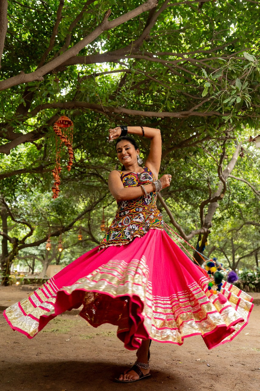 Navratri Long Patch Blouse Set
