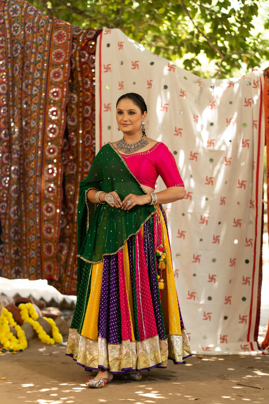Diya Bandhani Skirt