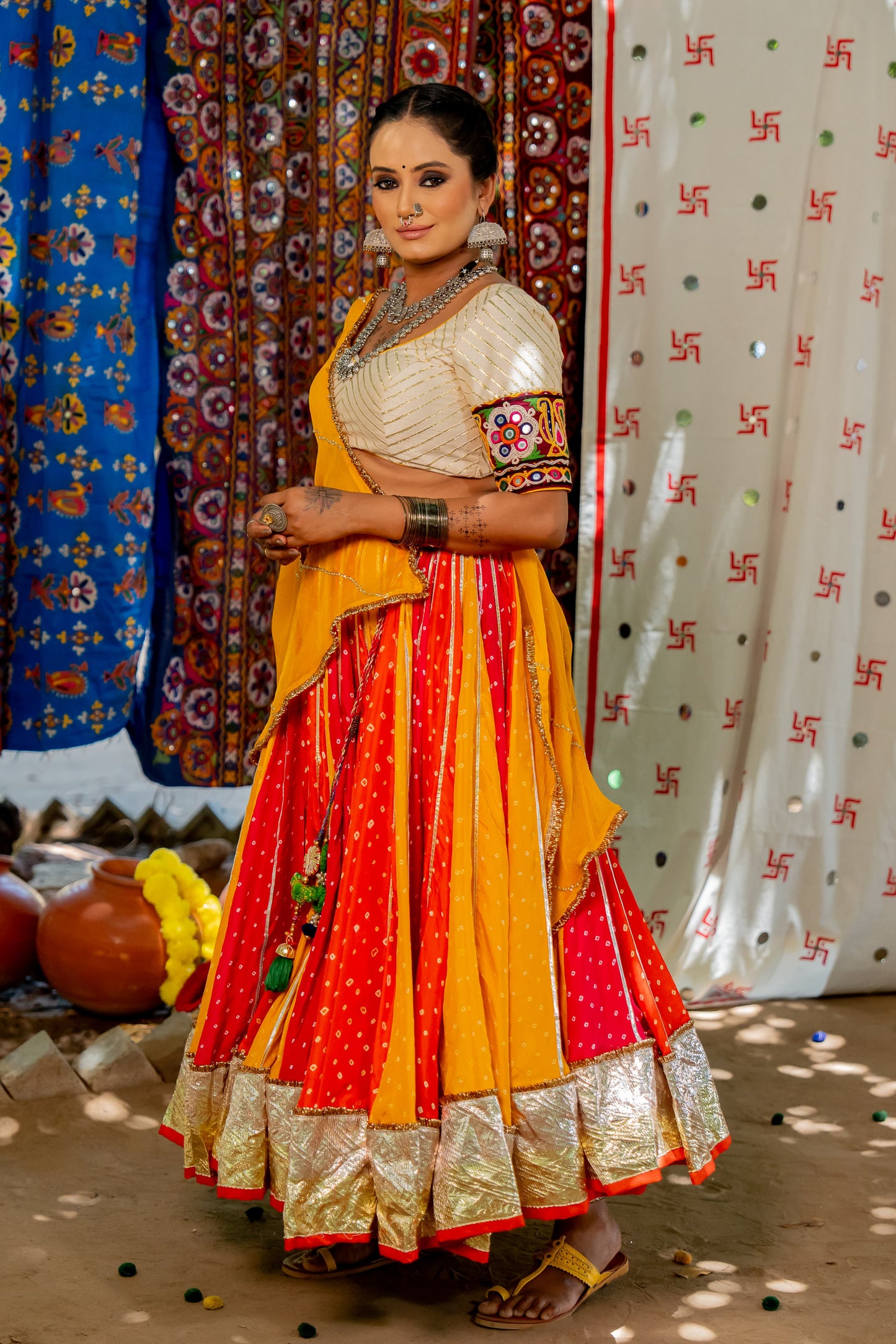 Aarti Bandhani Skirt