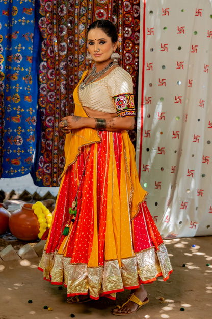 Aarti Bandhani Skirt