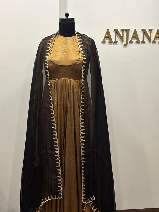 Copper Anarkali Set