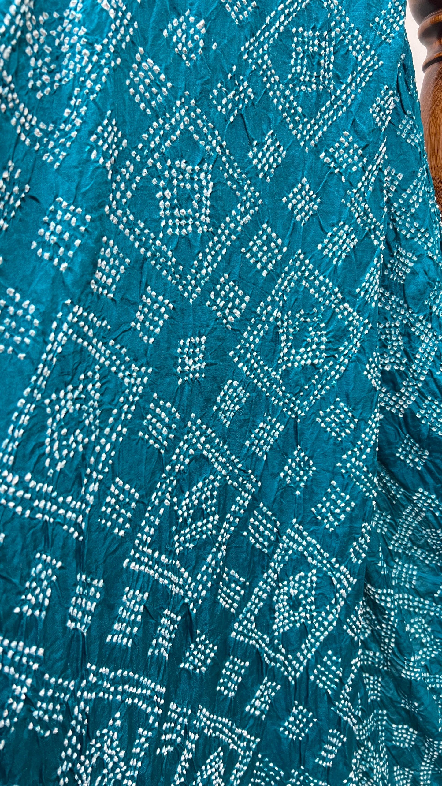 Teal Blue Bandhani Dupatta