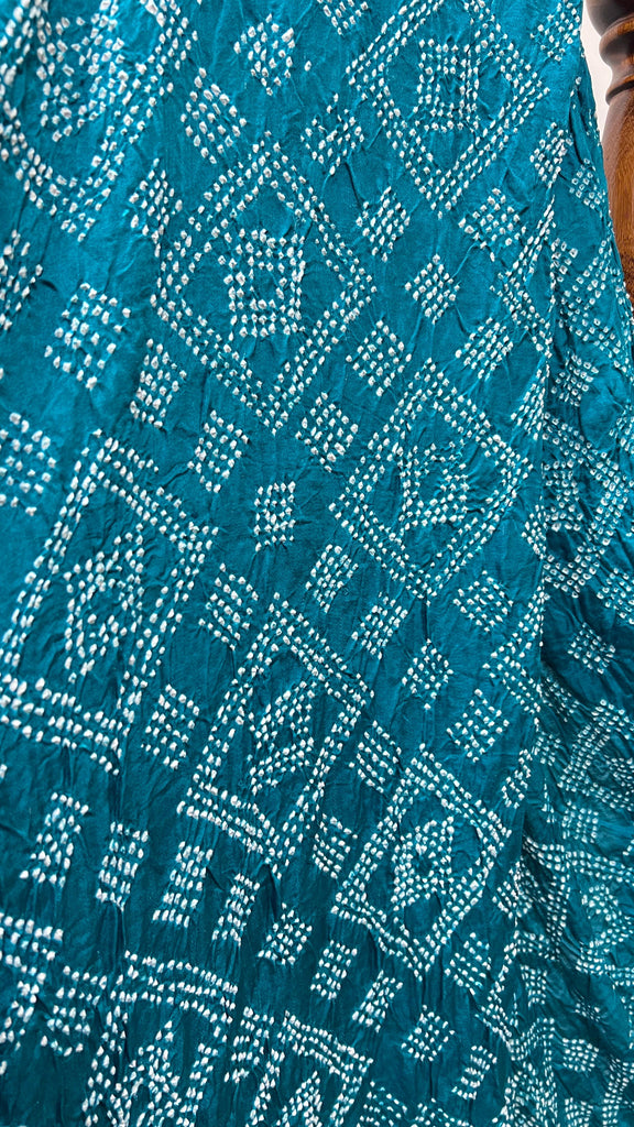 Teal Blue Bandhani Dupatta
