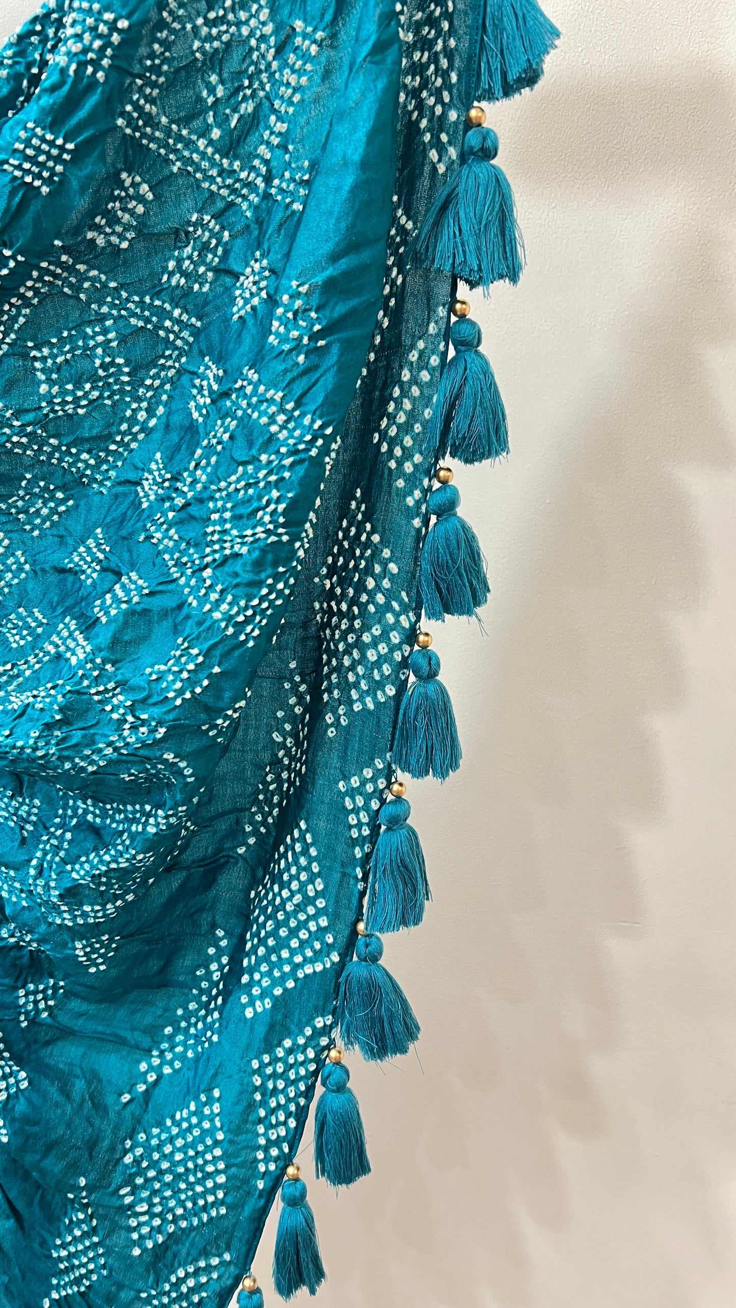 Teal Blue Bandhani Dupatta