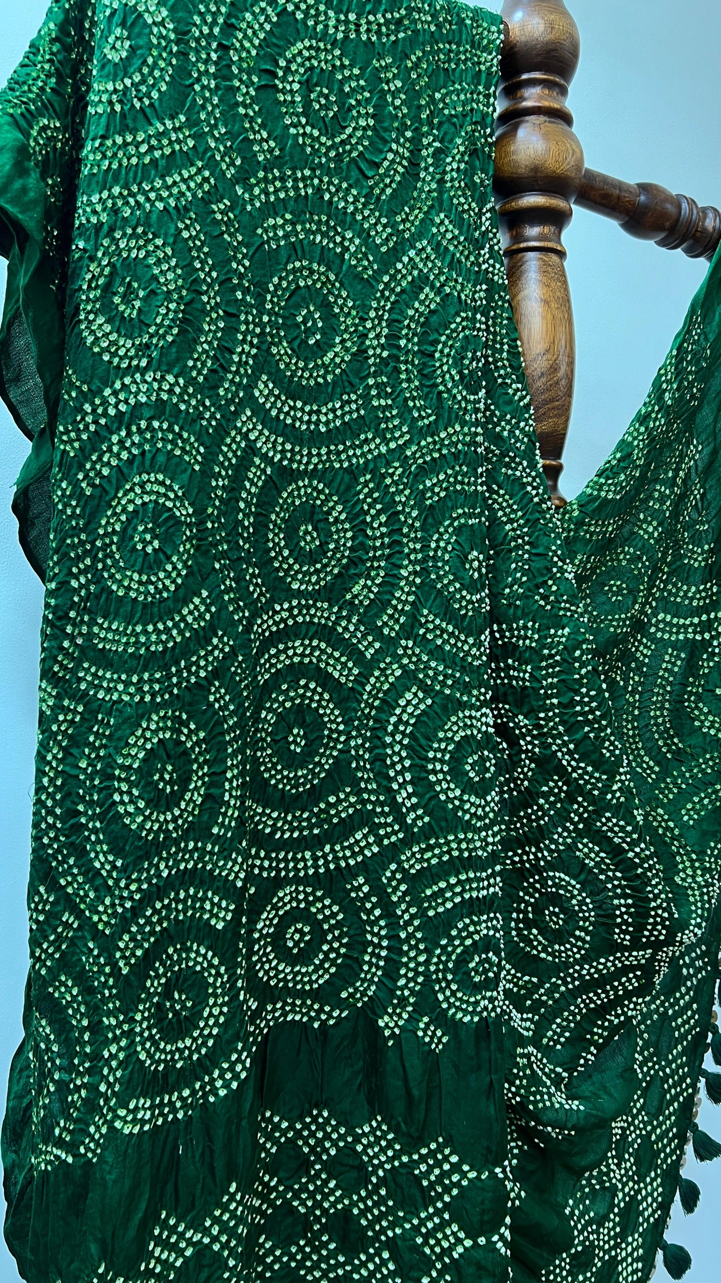 Green Bandhani Dupatta