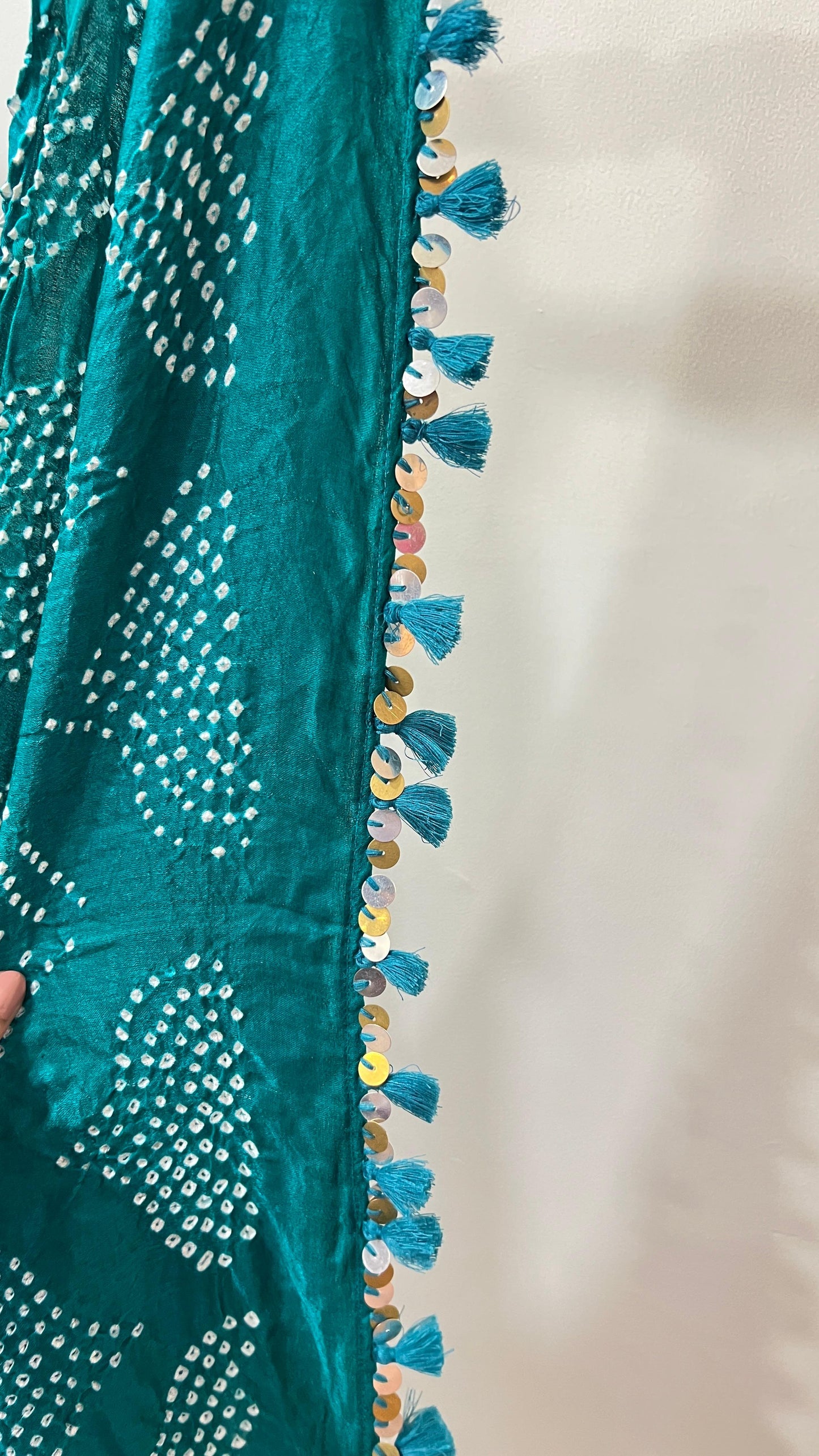 Teal Green Bandhani Dupatta