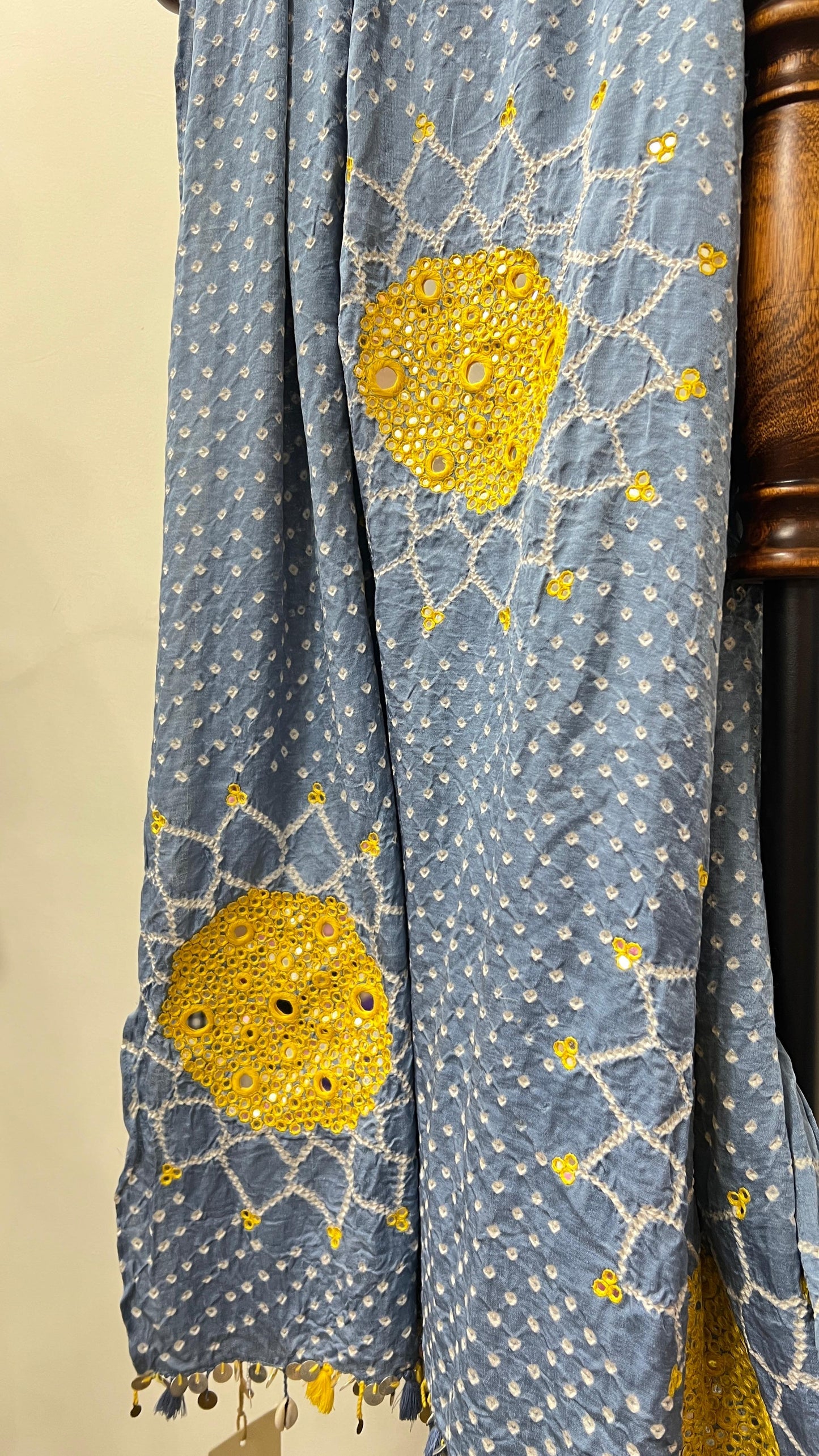 Sea Blue Suraj Mukhi Dupatta