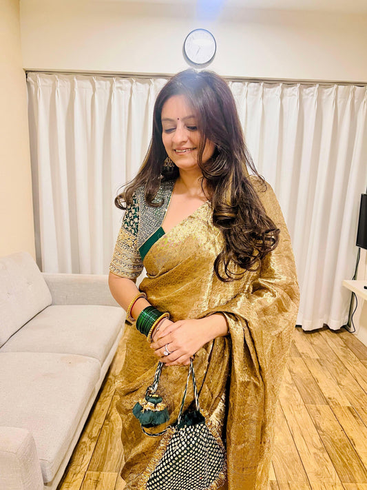 Green Tissue Saree