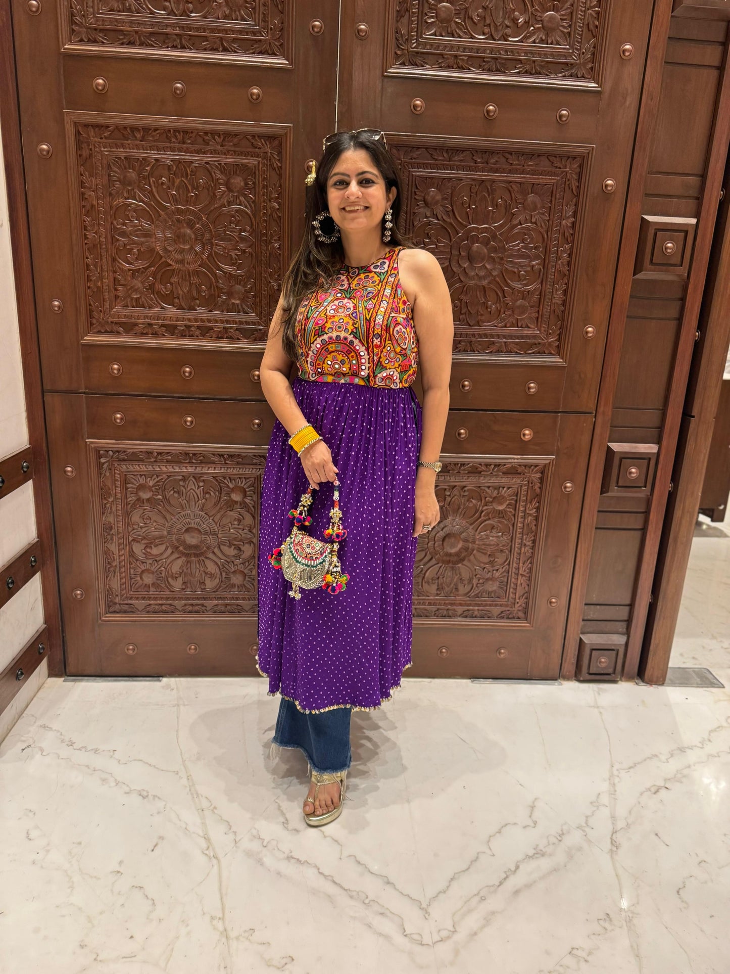 Purple Boho Kurta
