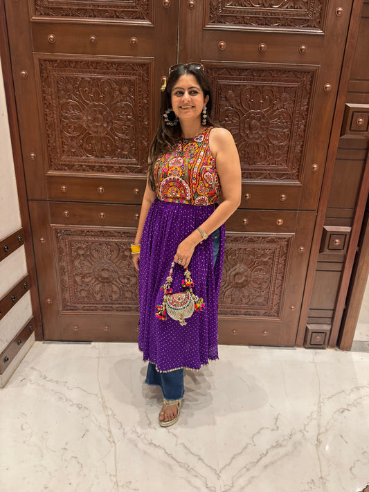 Purple Boho Kurta