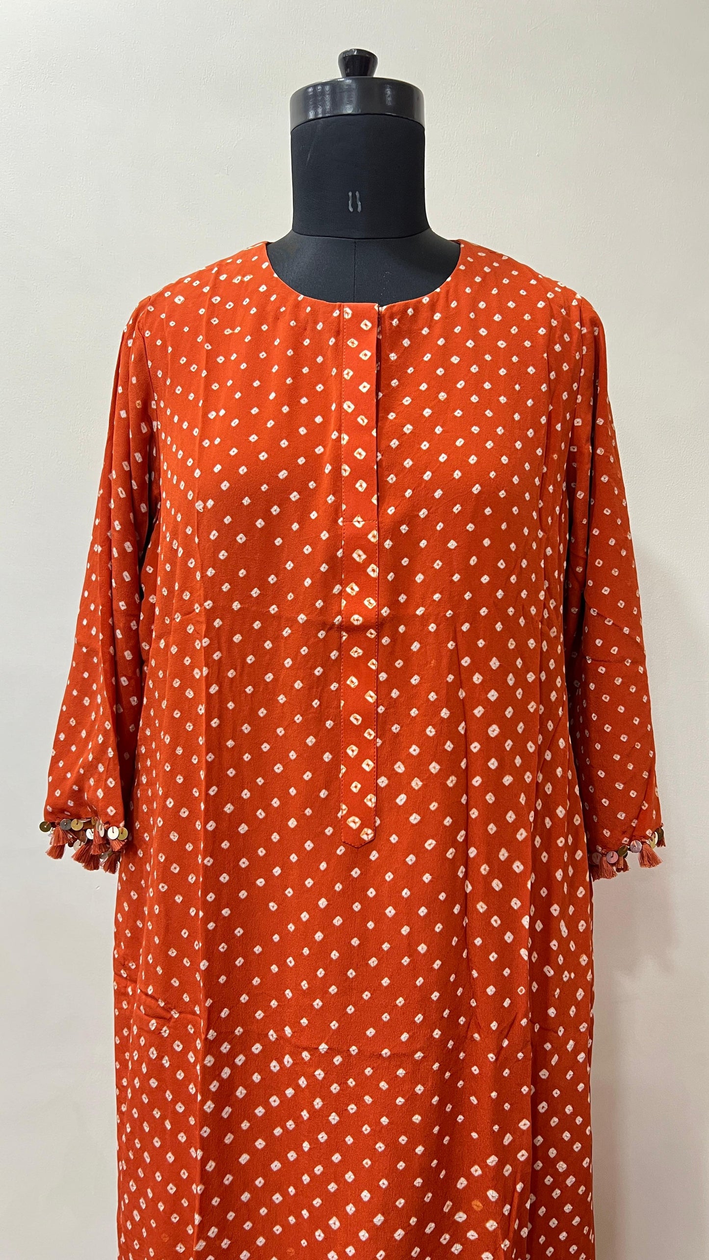 Orange Bandhani coord Set