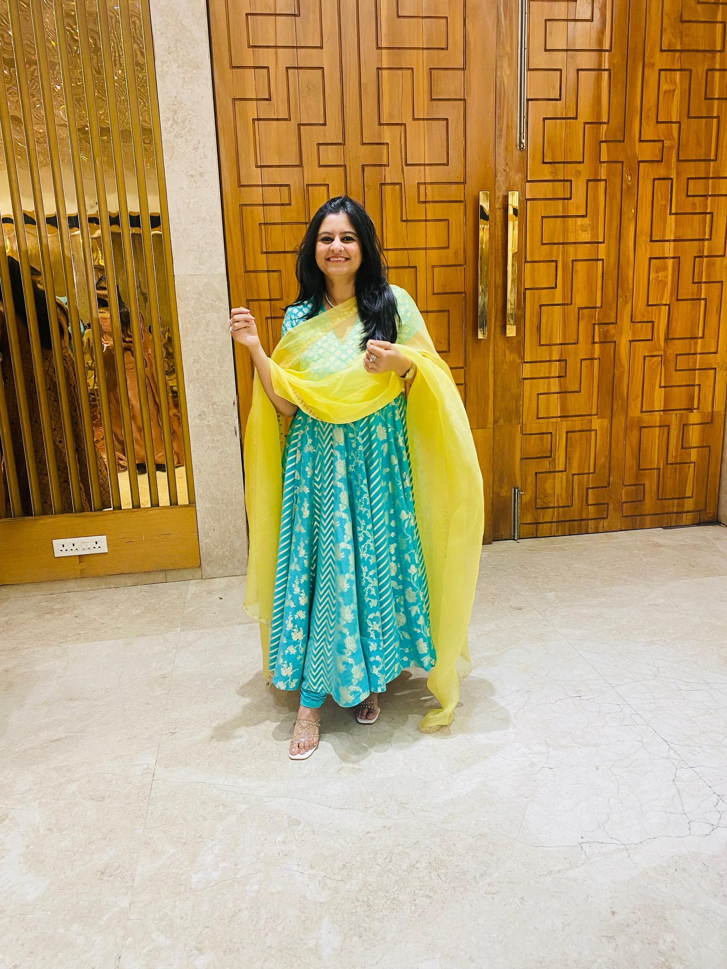 Sky Blue Anarkali Set