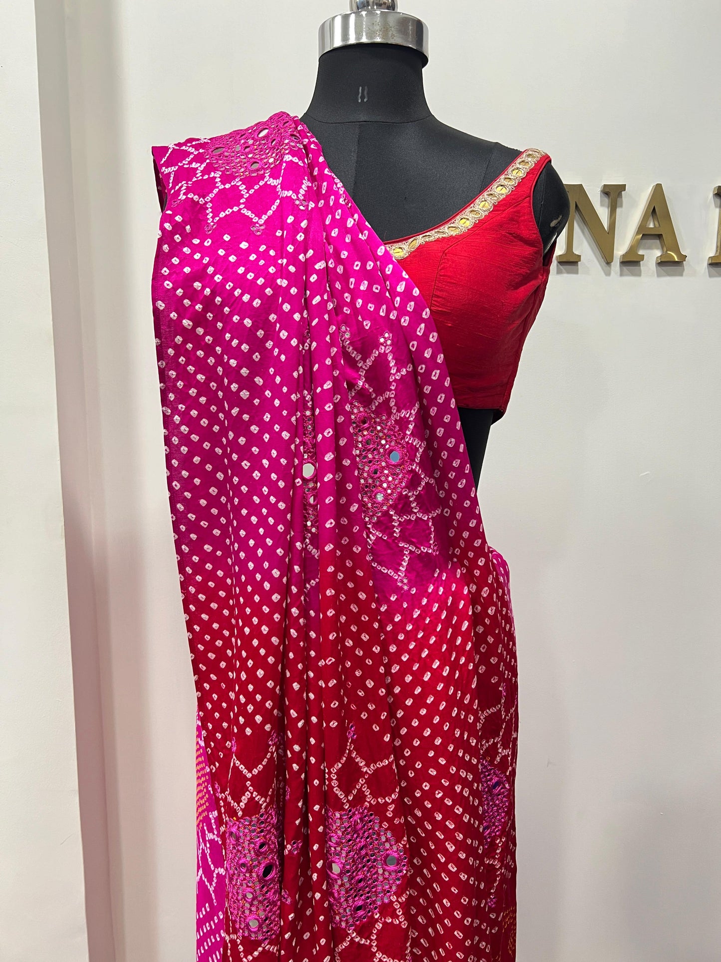 Surajmukhi Ombre Bandhani Saree