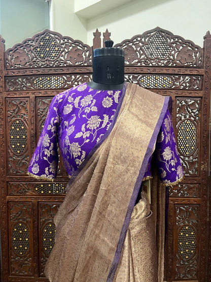 Purple Tissue Saree