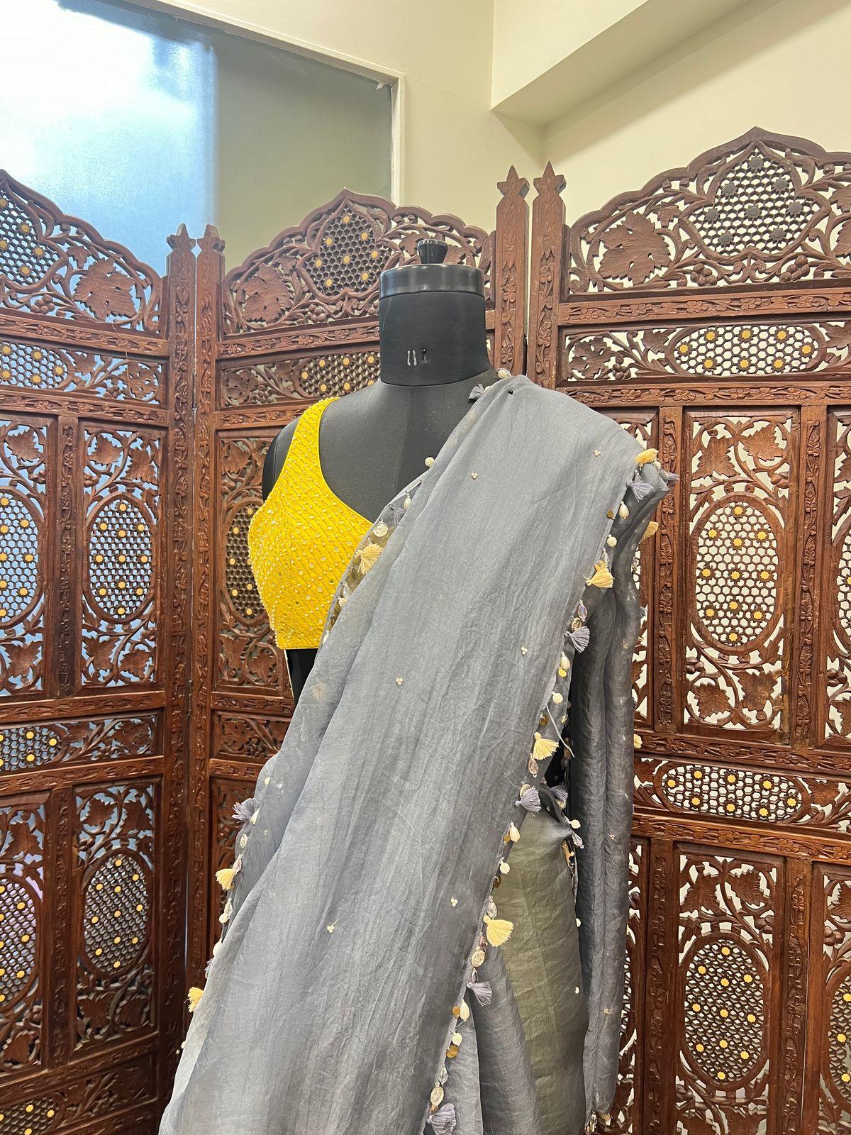 Grey Juliet Saree