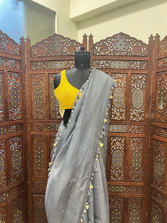 Grey Juliet Saree