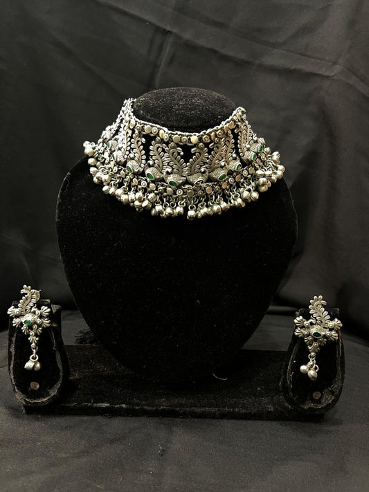 Oxidised Choker Set