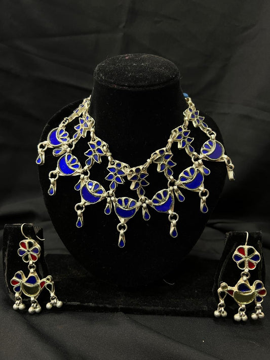 Oxidised Necklace with stones