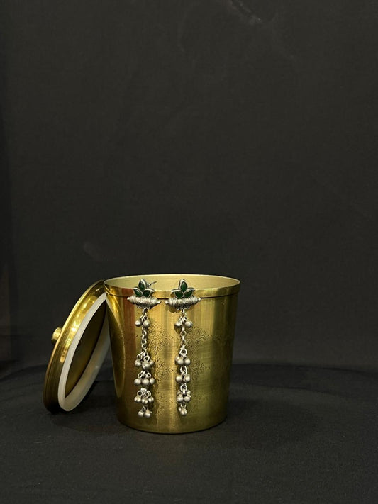 Oxidised Ghungroo Earring