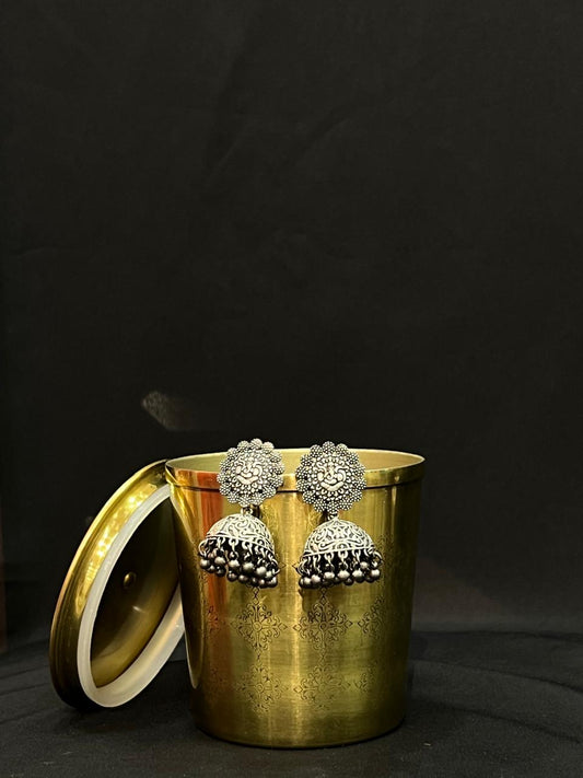 Oxidised Jhumka Earring