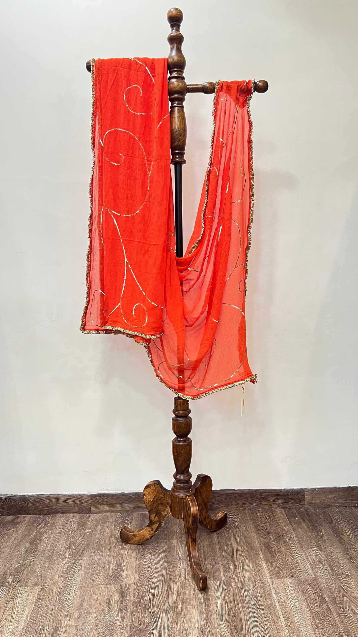 Orange Chiffon Dupatta