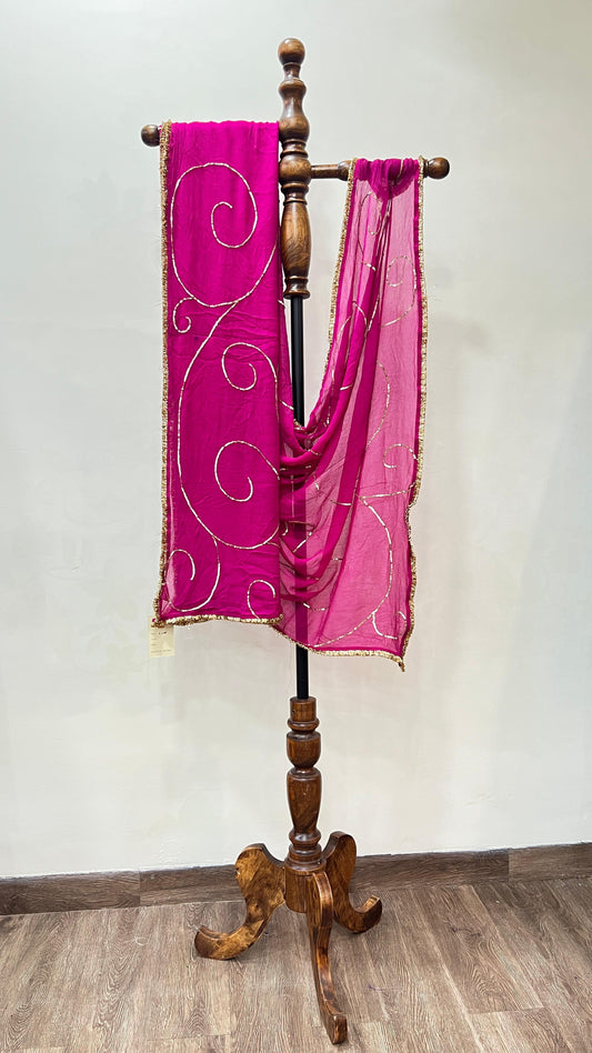 Pink Chiffon Dupatta