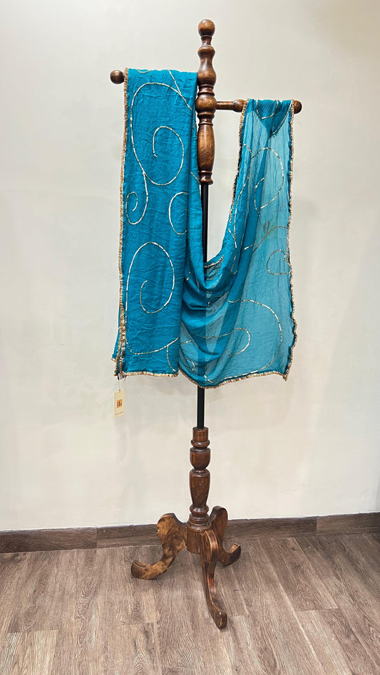 Firozi Chiffon Dupatta
