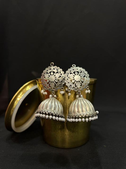 Oxidised jhumka earring