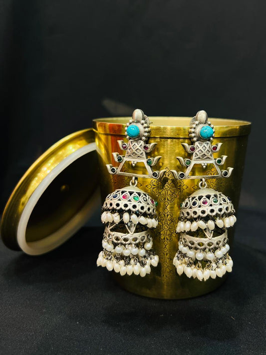 Oxidised earring