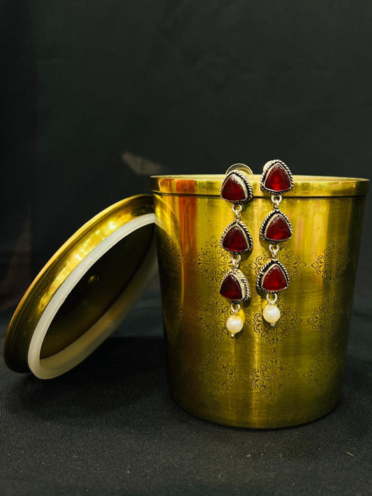 Oxidised earring