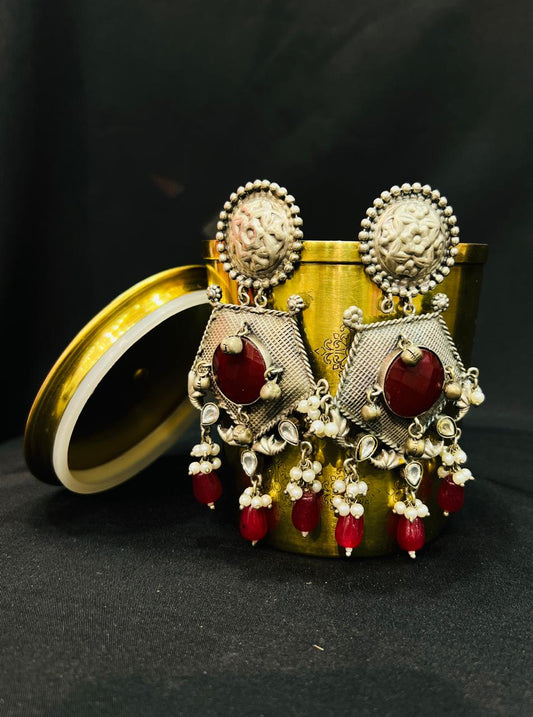 Oxidised earring