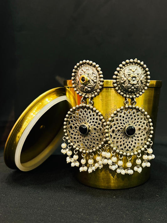 Oxidised earring