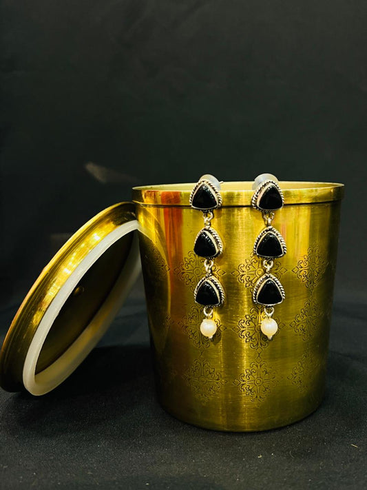 Oxidised earring