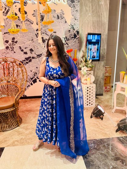 Blue Anarkali Set