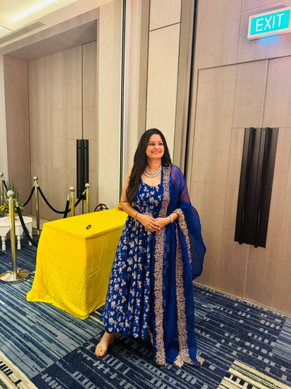 Blue Anarkali Set