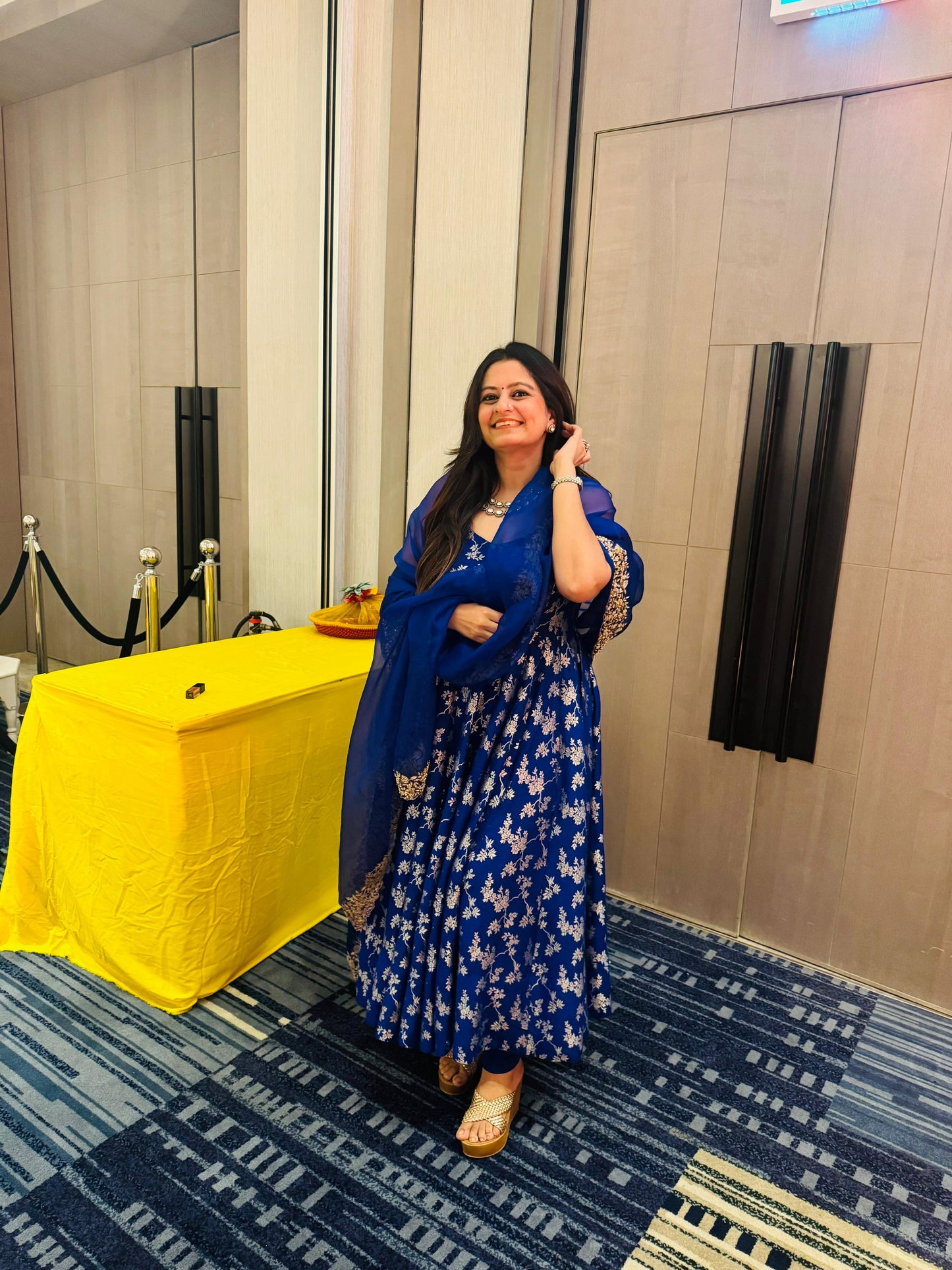 Blue Anarkali Set