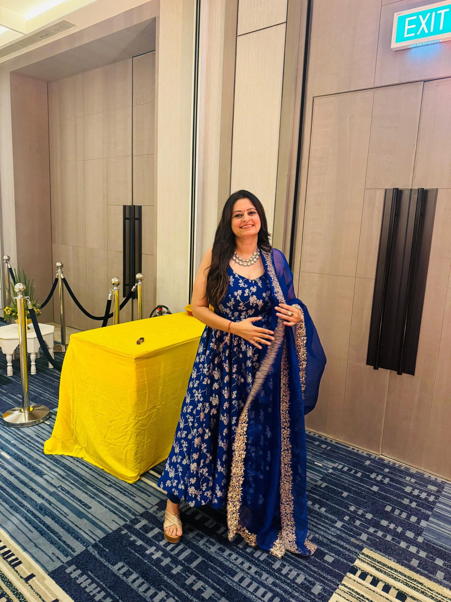 Blue Anarkali Set