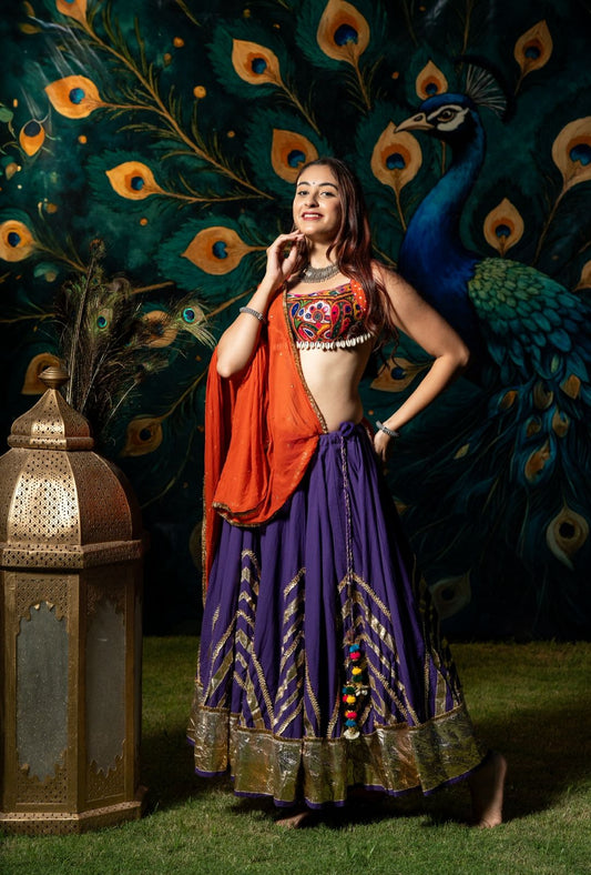 Purple Cotton Skirt