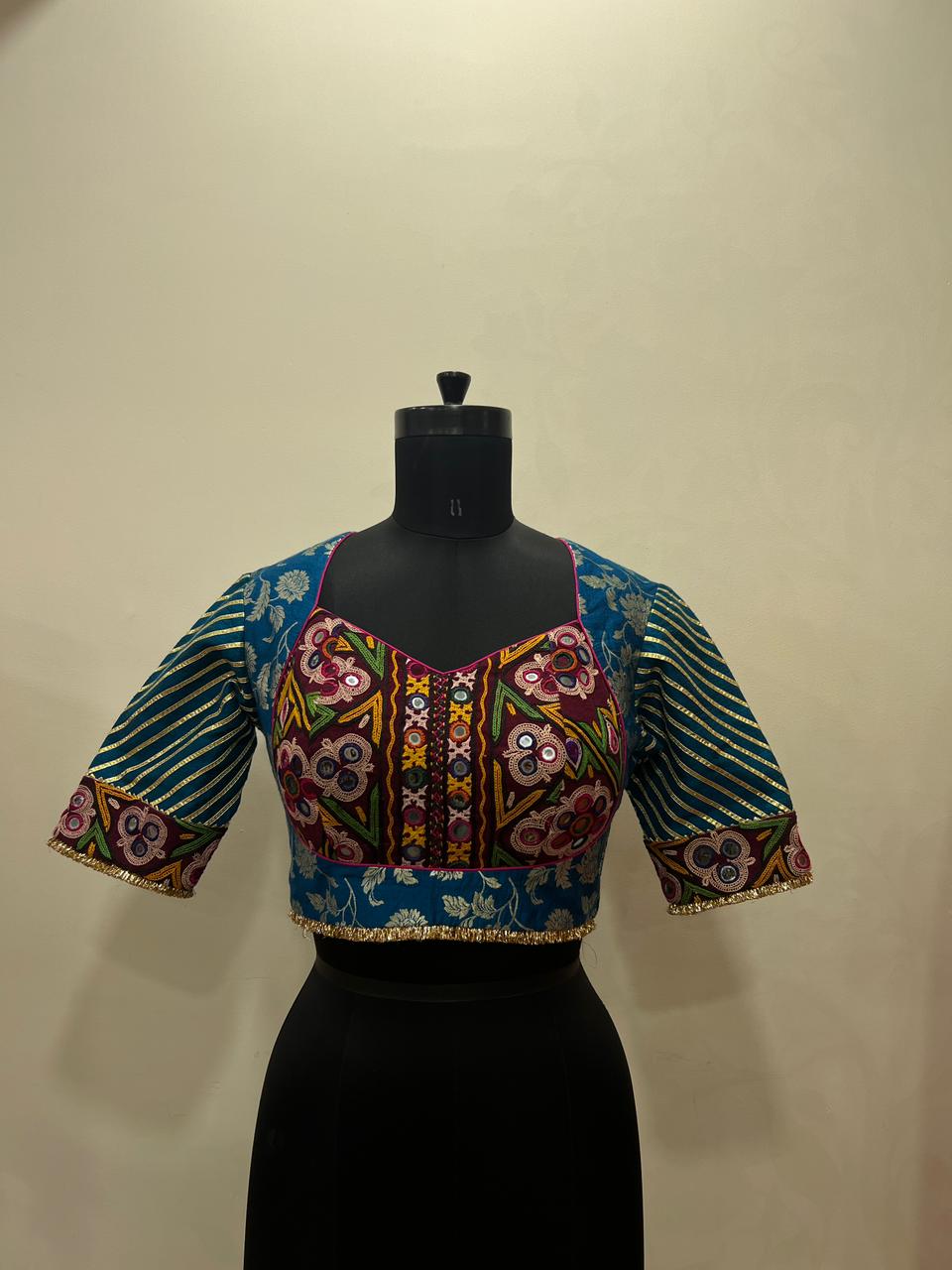 Teal Muga Blouse