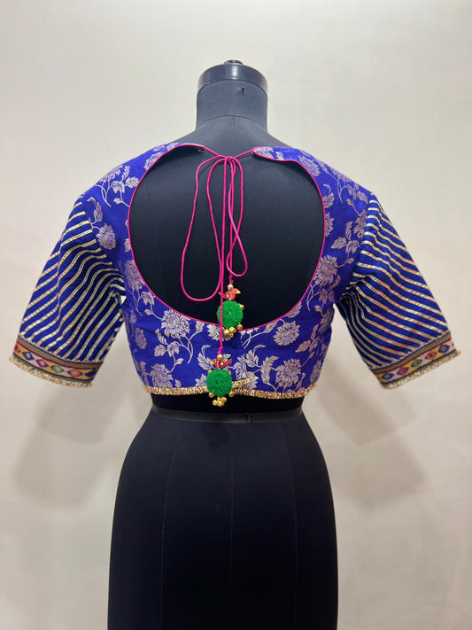 Blue Muga Blouse