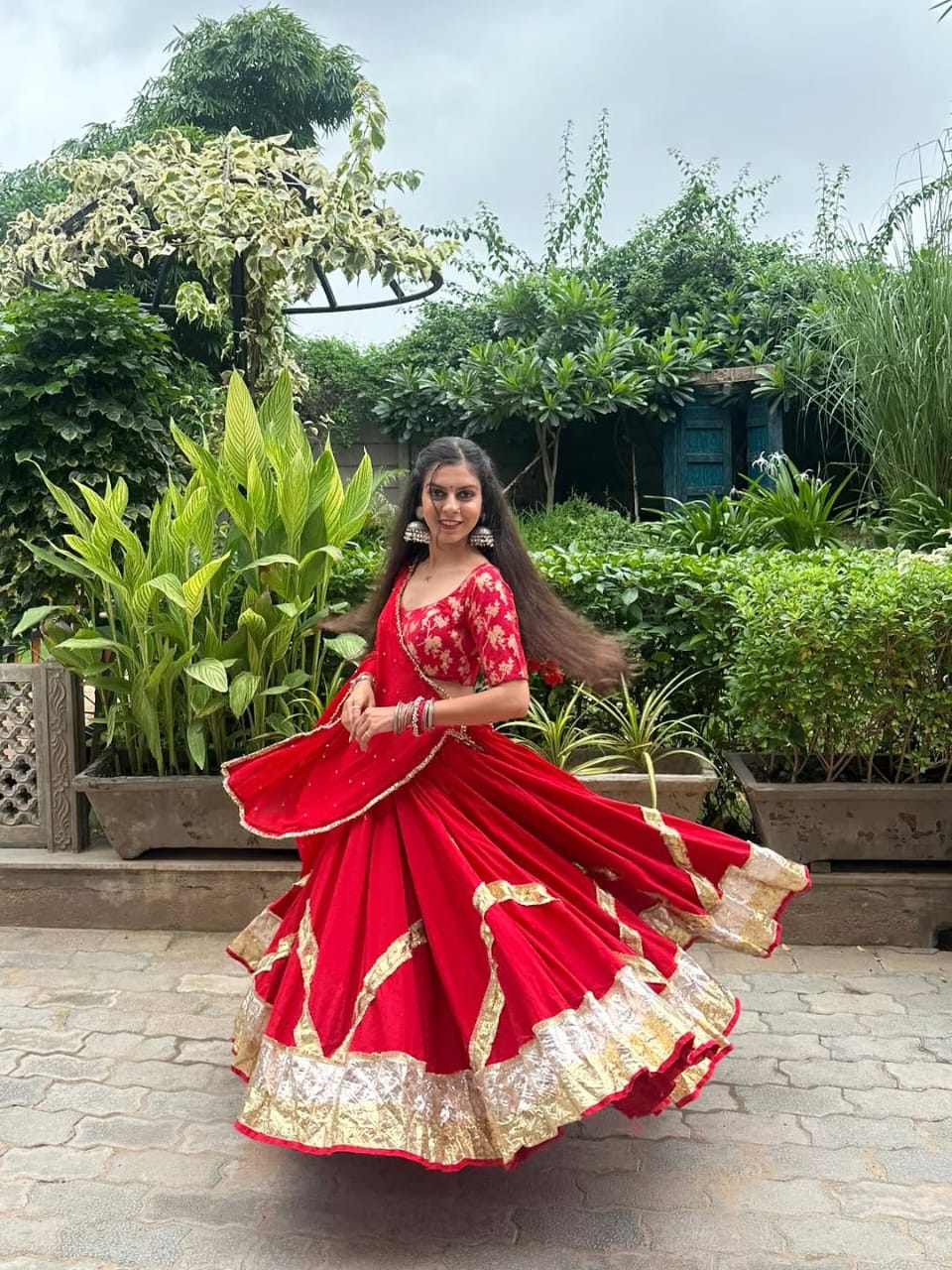 Red Cotton Skirt