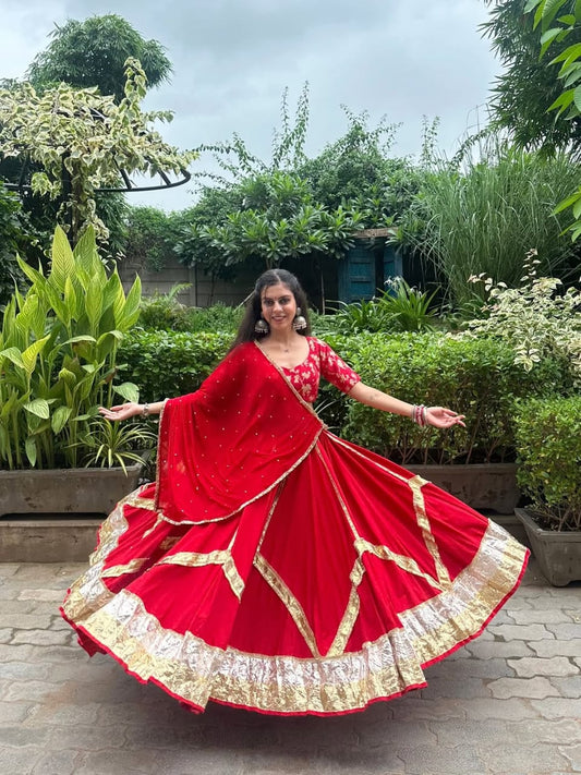 Red Cotton Skirt